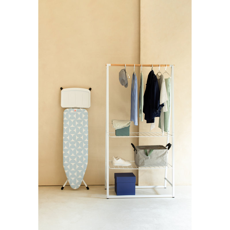 Brabantia Fresh Breeze Blue Freestanding Ironing Board with Metal Steam Unit Holder