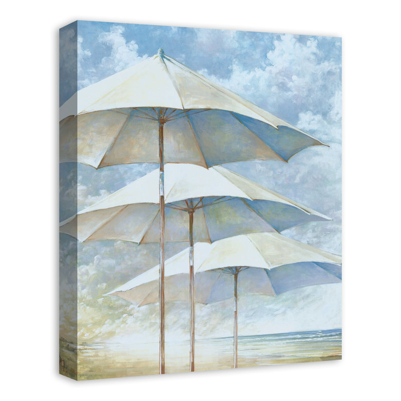 Parasols de plage sur toile, H 20 po x l 16 po x P 1,25 po, Toile tendue