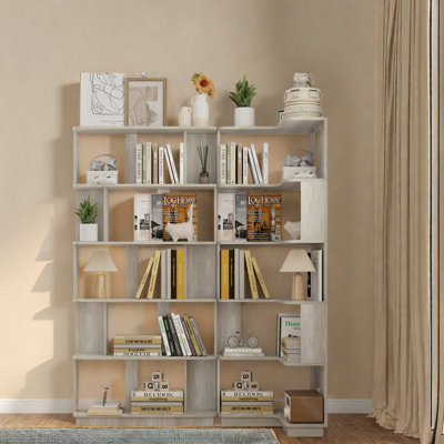 Space-saving Multifunctional Bookcases, Mdf Compact Design For Home