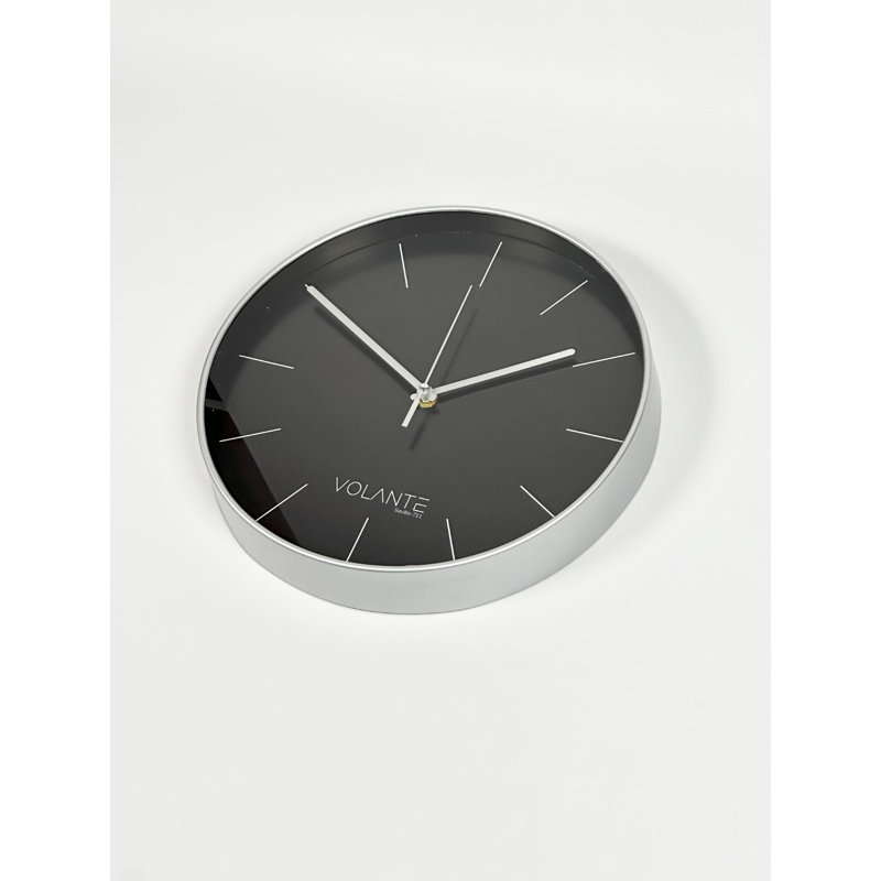 Amati Wall Clock, Silver