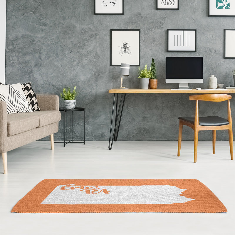 Tapis zone orange erie pennsylvanie, Rectangle 5 pi x 7 pi