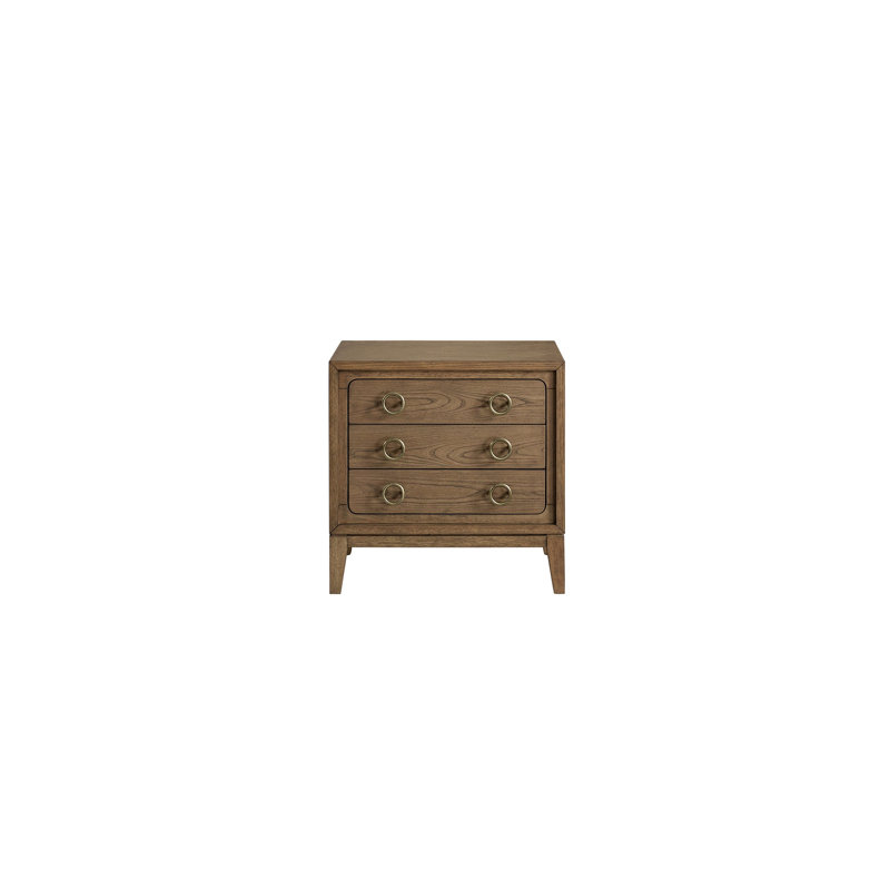 Table de chevet 3 tiroirs Latte Finish