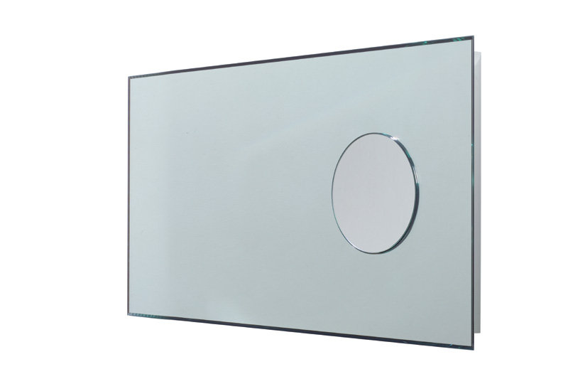 Linea Metal Wall Mirror, 17.3" H x 35.4" W