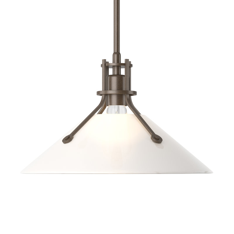 Henry 1 - Light Single Cone Pendant, Bronze, Bronze, 56.3'' H X 14.4'' W X 14.4'' D
