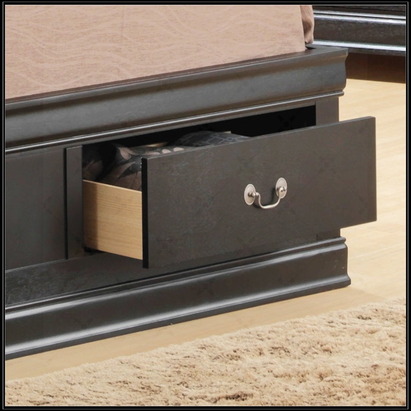 Elegant Full Storage Bed, Full, Black