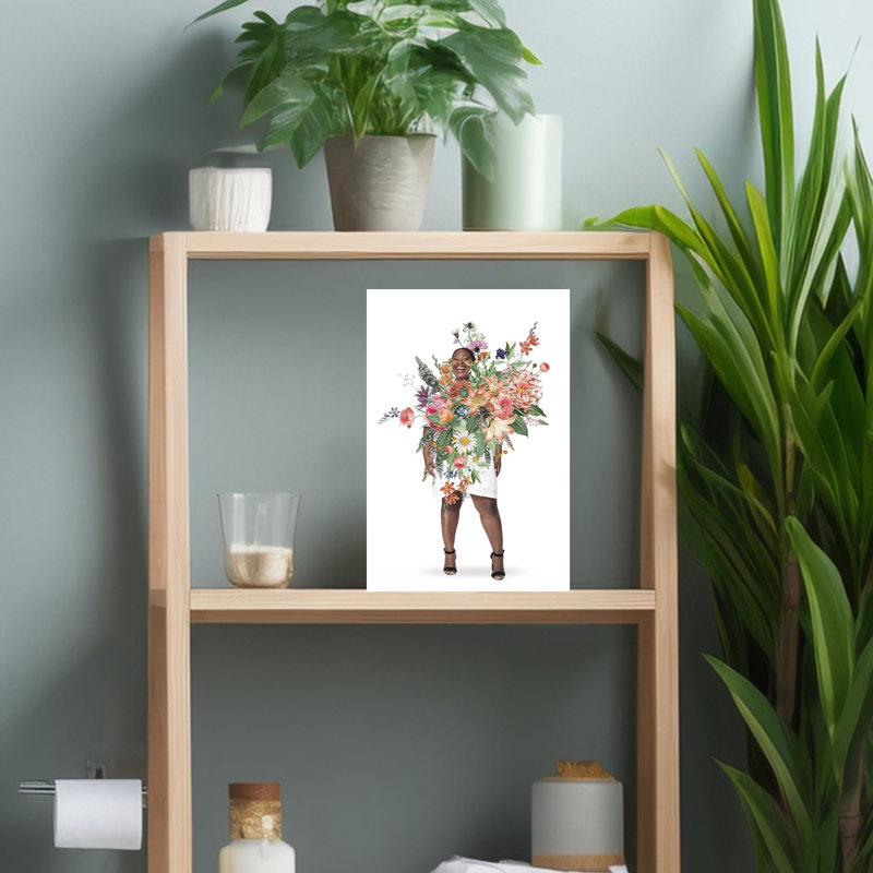 «Happest People Elegant Contemporary Portrait Spring», art mural, H 18 po x l 12 po