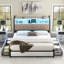 Tryston Bed Frame With Bookcase Headboard-917211628-917211627