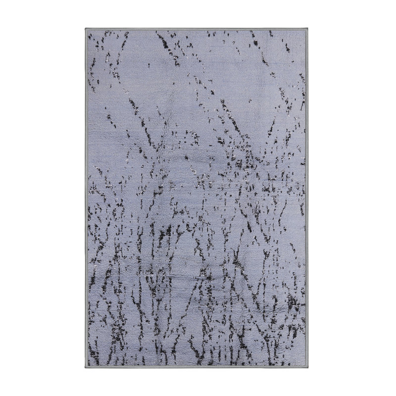Tapis oriental noir et gris, Rectangle 7 pi x 9 pi