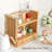 2-Tier Bamboo Shelf With Hidden Drawer