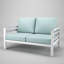 Causeuse d'extérieur en métal avec coussin Sunbrella Townsend-134727940-114247086