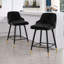 Swivel Velvet Upholstered Counter & Bar Stool With Solid Metal Frame-1929667211-1921254708