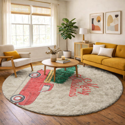 Tapis de Noël et arbre à poils longs de qualité supérieure lavable à la machine ADS215