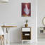 "Poule blanche, fond rouge 3" par Maria Pietri-384724067