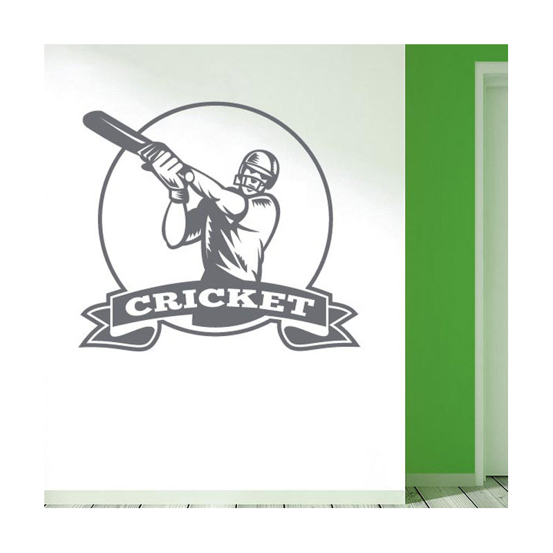 Sports Wall Decal, Grey, Large