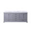 80 po X P 22 po Meuble-lavabo double D 4 portes avec comptoir en marbre de Carrare-571353789