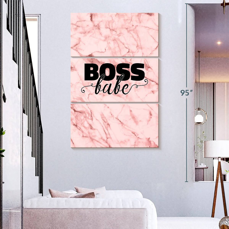 «Tergel Boss Babe Girl Power», citation, H 74 po x l 48 po