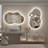  Cloud-Shaped Backlit LED Bathroom Mirror with Adjustable Brightness, 3-Color Lighting and Anti-Fog-372116151
