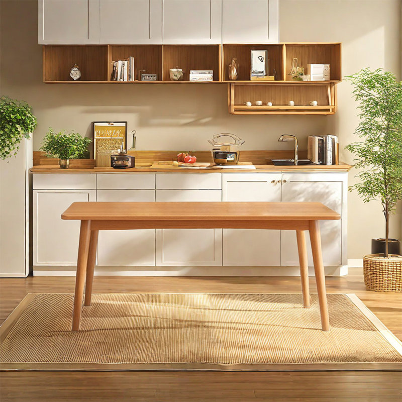 Mayar Cherry Solid Wood Dining Table, 31.5" W x 59.06" L
