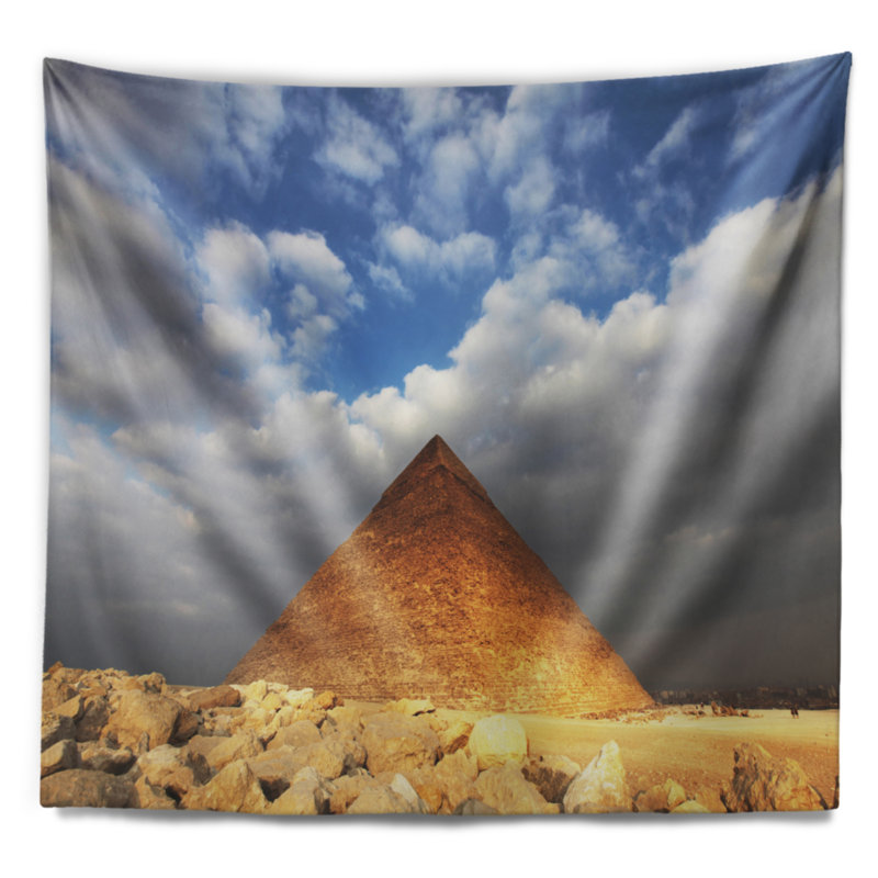 Tapisserie de la pyramide égyptienne en ciel, H 50 po x l 60 po