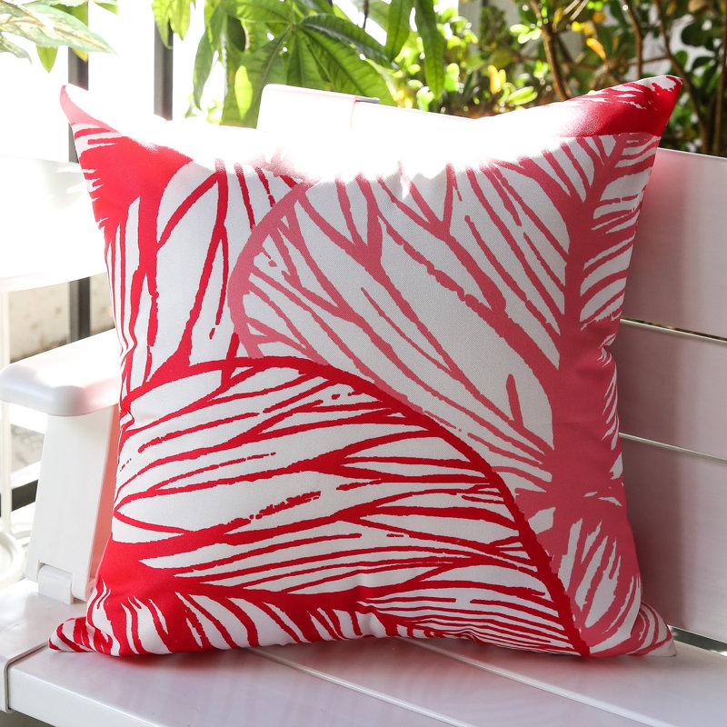  Square Outdoor Pillow Cover & Insert, Pink