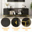 Meuble télé 70 po, meuble multimédia en bois robuste avec rangement et tablettes ouvertes pour le salon, design moderne (noir)-779747109
