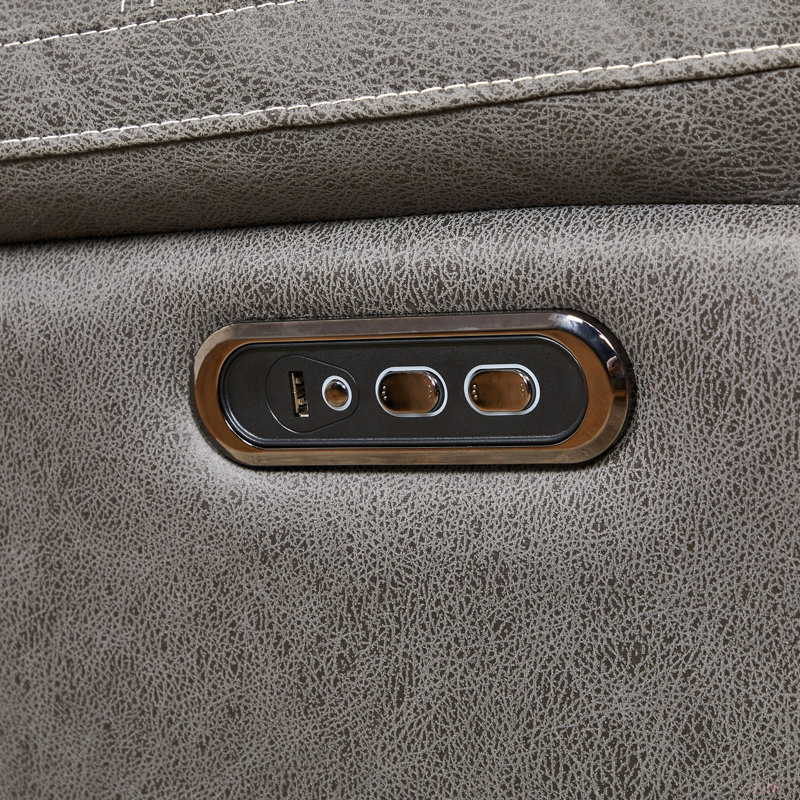 Dual Motor Rocking And 240 Degree Swivel Single Sofa Seat Recliner Chair  Infinite Position ,Head Rest With Power Function