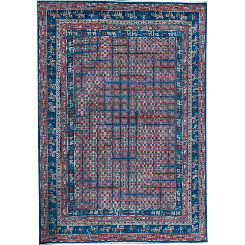Tapis brun clair de haute qualité noué à la main