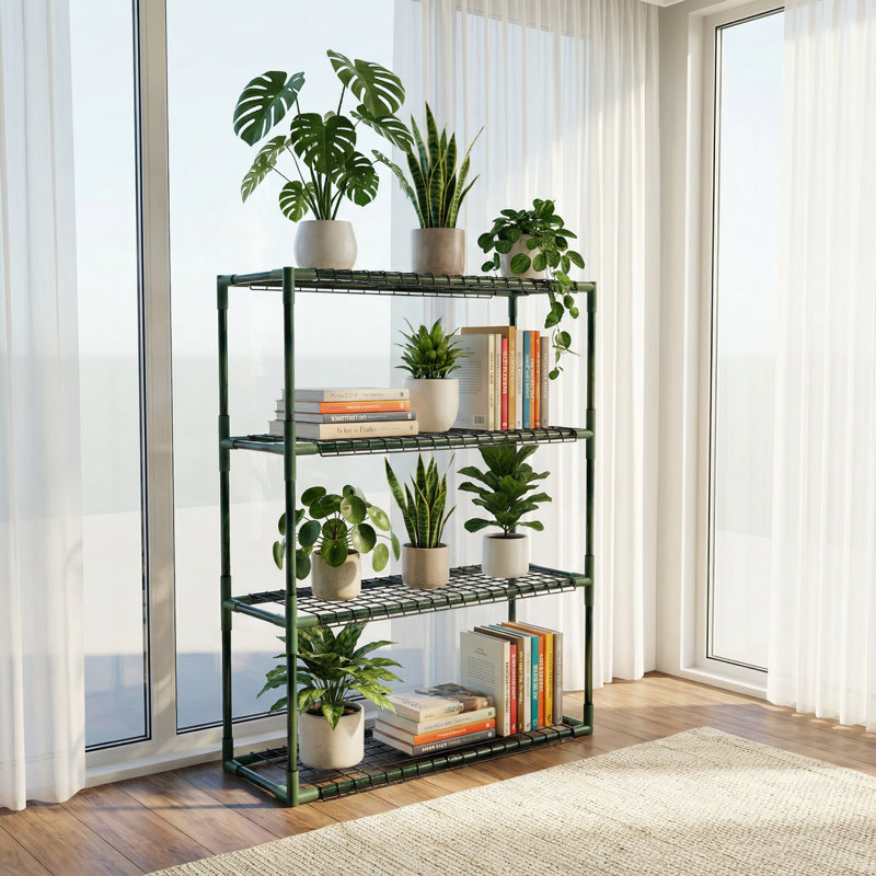 Étagère de jardin en métal 2 pièces 4 étages