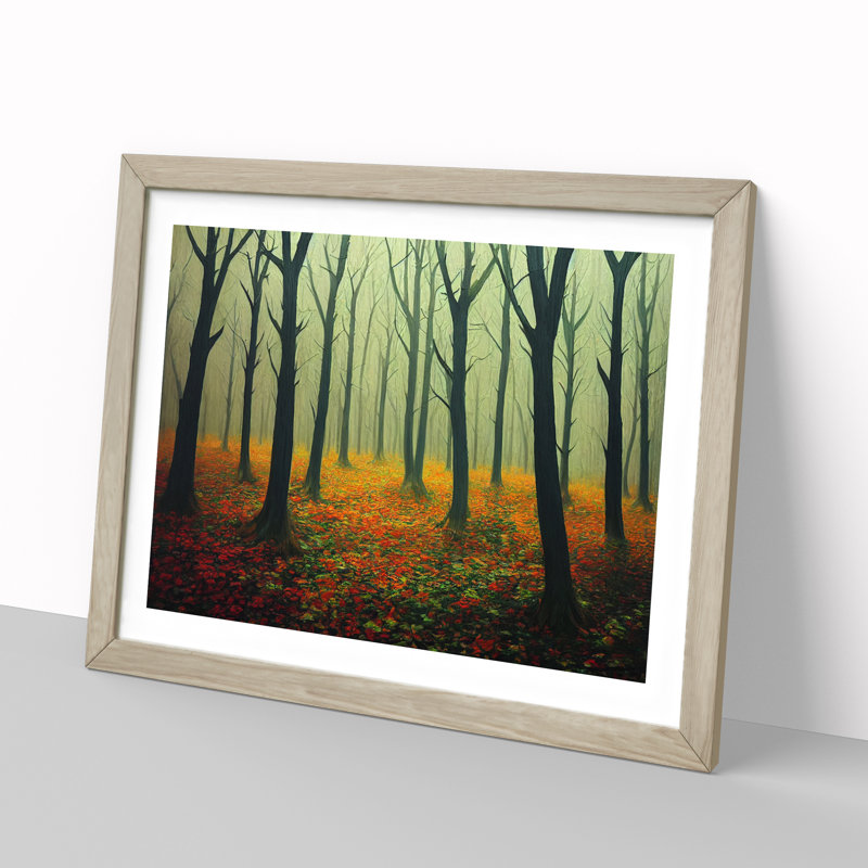 Forest - Single Picture Frame Print, 25cm H x 34cm W x 2cm D, Oak