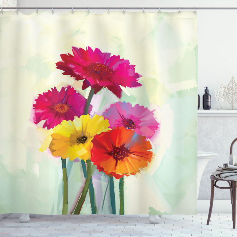 Ensemble de rideau de douche et crochets Gerber Daisy, H 84 po x l 69 po