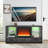 23" Ultra-Thin Electric Fireplace Insert with Crystal, Realistic Flame & Remote Timer