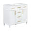 Meuble-lavabo 36 po avec rangement polyvalent - 4 tiroirs à fermeture douce, 1 tablette réglable, 2 portes à fermeture douce