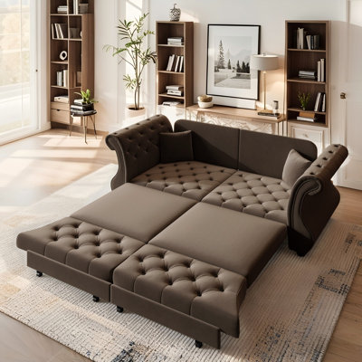 83.8" Oversized Chesterfield Sofa Bed