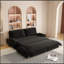 Grand canapé-lit escamotable de 73,2 po, canapé-lit convertible 3 en 1, causeuse multifonctionnelle en velours-1992087833