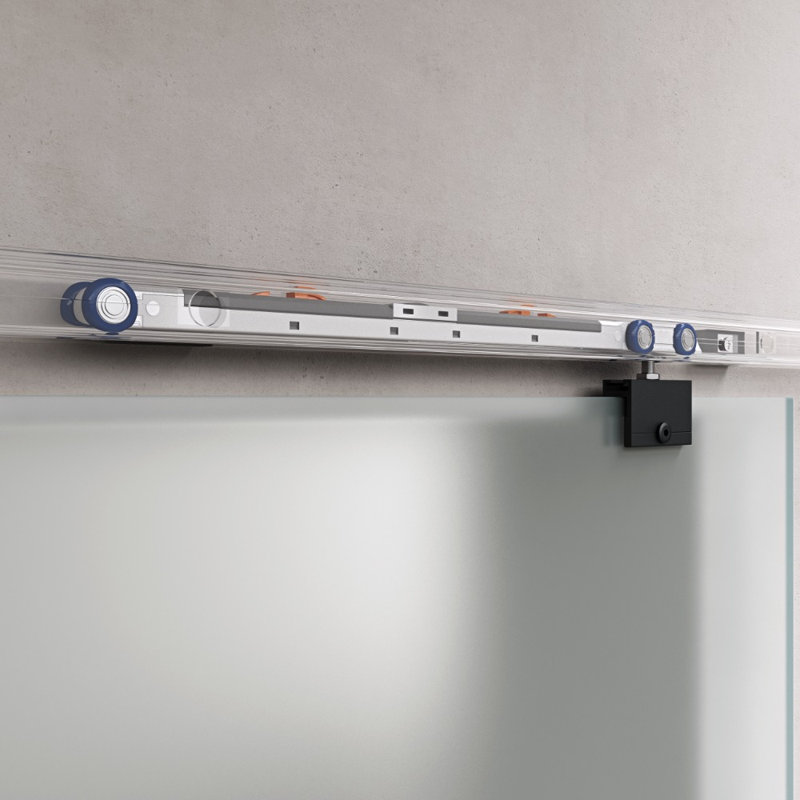 Durovin 1025mm internal Sliding Glass Door Fully Frosted - Black Bar Handle with Soft Close Rail, 900mm x 2050mm