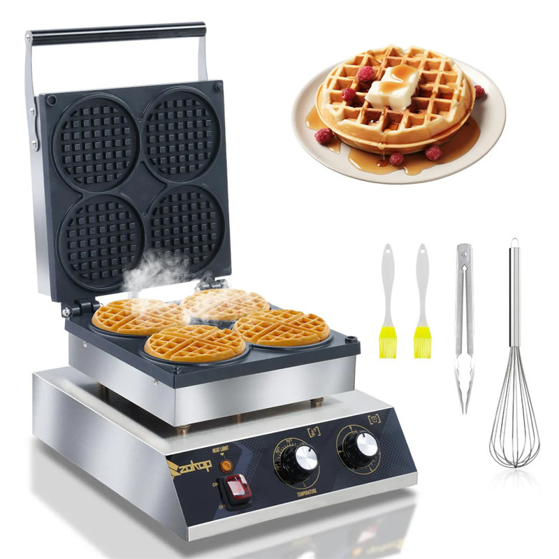 Gaufrier belge antiadhésif 4 grilles 1750W 110V