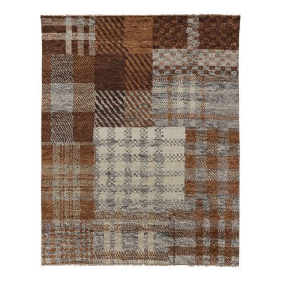Modern One-of-a-Kind 8'2X10'1 Hand Knotted Area Rug
