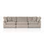 Stevie 124.5" Tuxedo Arm Modular Sofa-1743818234