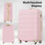 Ensemble de 3 valises rigides avec verrou TSA et rangement extensible, parfait pour divers besoins de voyage