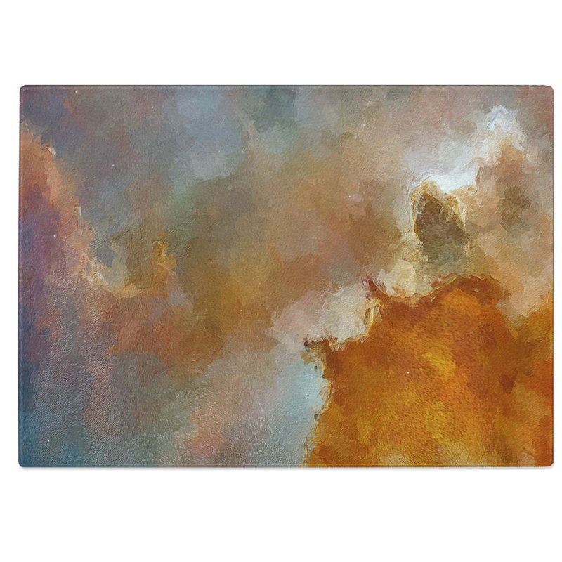 Tempered Glass Universe Vol.45 in Abstract Chopping Board, 28.5 cm W x 20 cm L