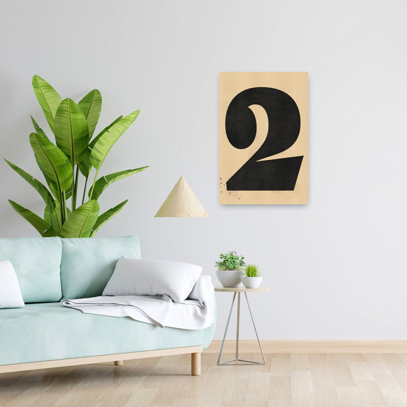 «Bold Number Two», art abstrait classique audacieux, 24" H x 16" W