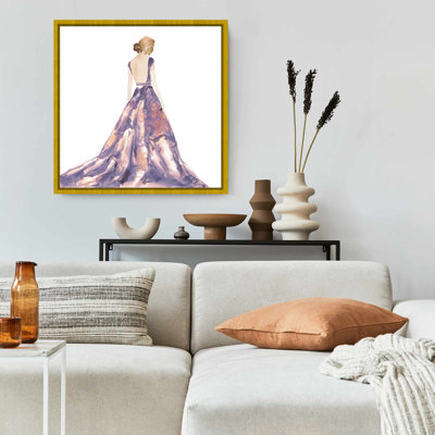 Purple Prom Dress Fashion Canvas | Home Decor Wall Art