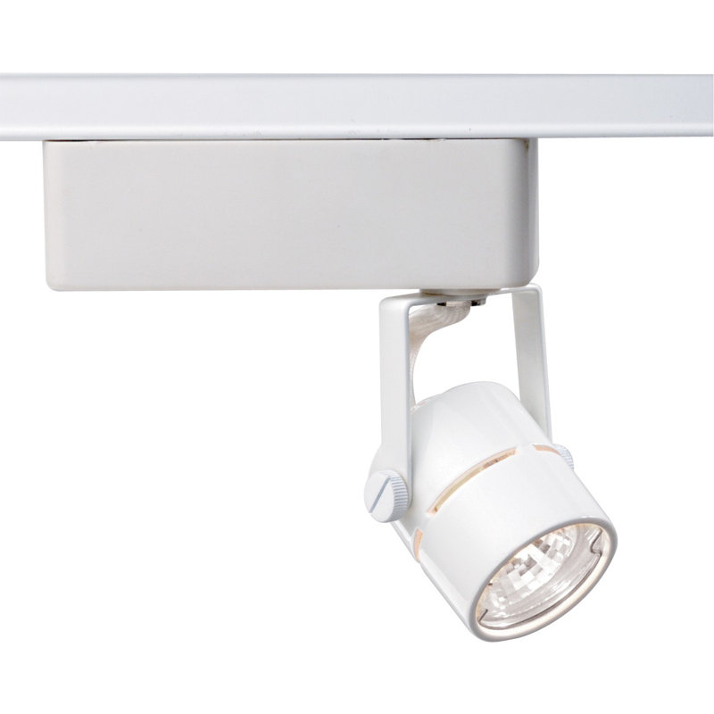 1 lumière - MR16 - tête de rail 12V - ronde - finition blanche