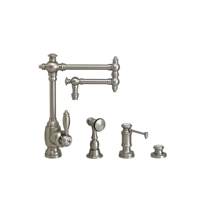 Towson Kitchen Faucet - 12" Articulated Spout, Satin Chrome