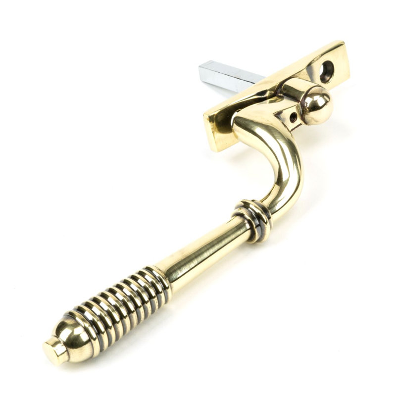 Reeded Espag Door Accessory, Aged Brass