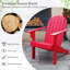 Chaise de patio Adirondack avec dossier haut inclinable et accoudoirs larges -1503460527