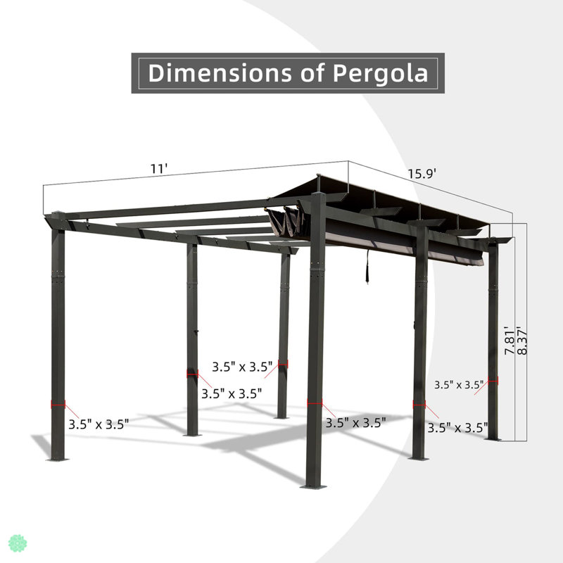 Outdoor Living Outdoor Retractable Pergola With Weather-Resistant Canopy Aluminum Garden Pergola Patio Grill Gazebo For Courtyard