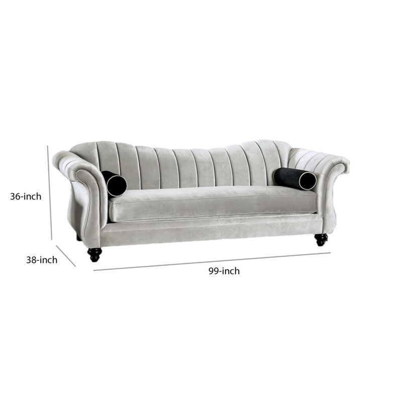 Manhasset Upholstered 99 " Chenille Sofa