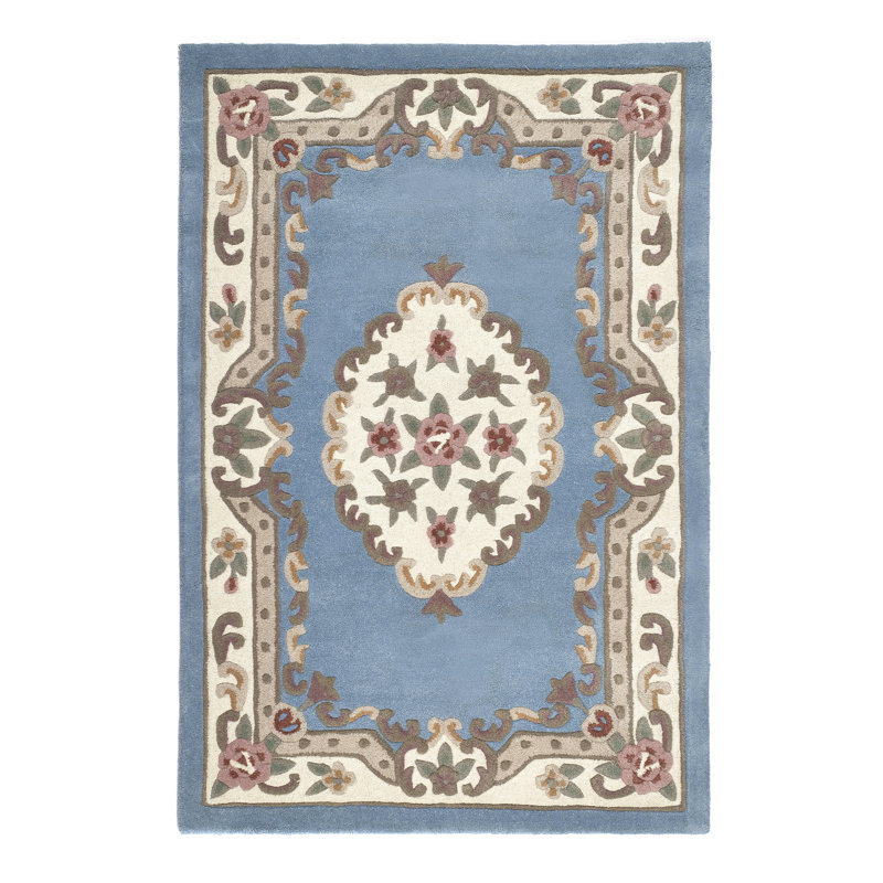 Comfort Oriental Wool Hand Woven Blue, Rectangle 150 x 240cm