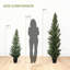 5FT Artificial Cypress Tree UV Resistant in Black Plastic Pot, Realistic Fake Topiary Plant for Indoor Outdoor Garden Entryway Decor-378147328
